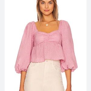 Show Me Your MuMu Dusty Rose Blouse Sleeves